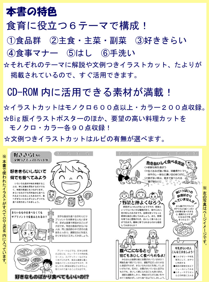 イラスト素材 Cd Rom付 たよりになるね 食育ブック 3 子どもが身につけたい食育編 少年写真新聞社のホームページ